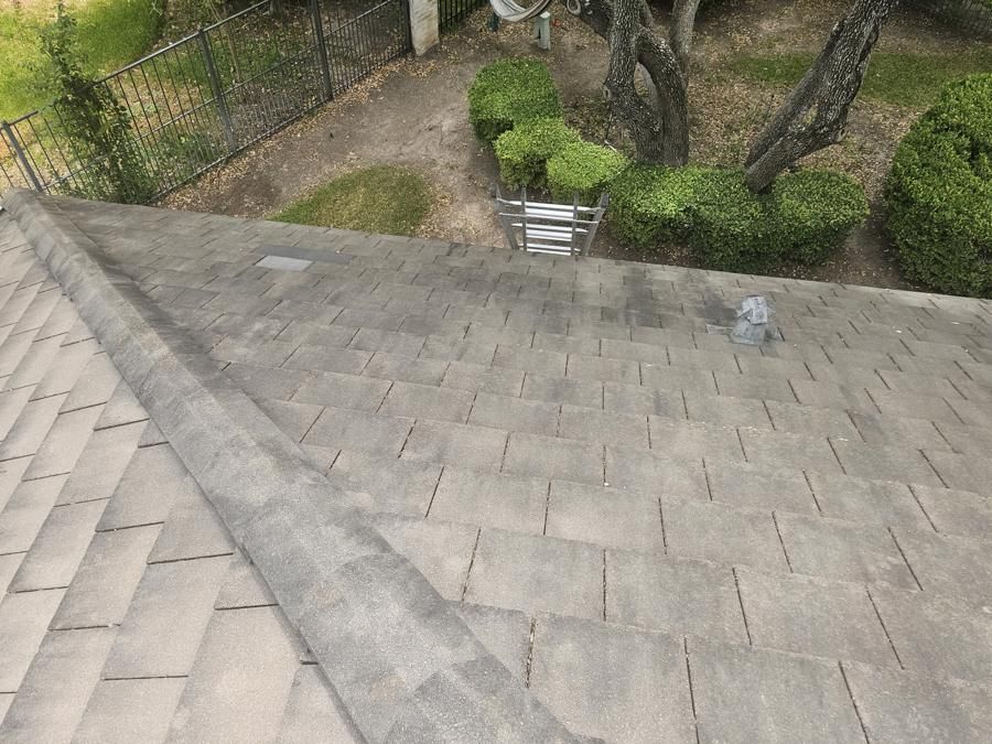 Tile roof before soft washing